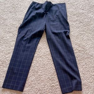 Navy blue window pane pattern 4 piece suit, ann taylor